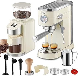 Espresso Machine 20 Bar with Grinder, Professional Espresso Maker with 35 Precise Grind Settings Burr Coffee Grinders Combos, Super-Automatic Espresso Machines, Ideal for Coffee Lover