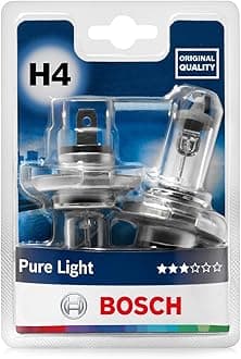 1987301410 H4 Lamp Pure Light 12V 60/55W P43t (Pack of 2)