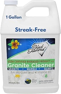 Black Diamond Stoneworks Granite Counter Cleaner: Natural Stone, Marble, Travertine, Tile, Quartz, Concrete Countertops and Antiques. 1-Gallon