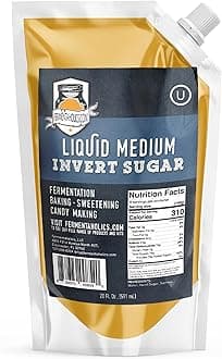 Fermentaholics Liquid Invert Sugar Syrup - 2 Pack - Great For Fermentation, Baking, Sweetening, Candy Making, Ice Cream - 20 fl oz - Ferment Hard Seltzer - Inverted Sugar Syrup Resealable Easy Pour Spout
