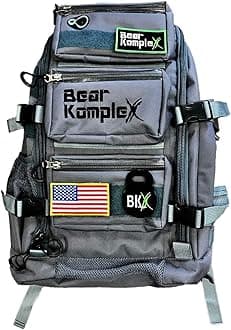 Military Grade Tactical Backpack - Military Backpack Storage Organization Multiple Compartments, Compression Straps, MOLLE Webbing 1000 Denier Nylon, Water Repellent Coating - 50L, Grey