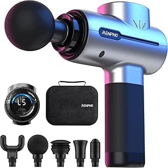 RENPHO Massage Gun Deep Tissue, Birthday Gifts for Women Men, Portable Percussion Massager for Back and Neck, Handheld Device with Carry Case, Active