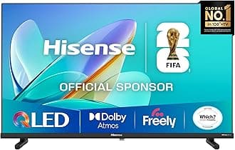Hisense 32" 32E5QTUK QLED FHD Smart TV - Quantum Dot Colour, Full HD, Dolby Atmos, Sports Mode, Games Mode, Dual Position Stand with Freely, Disney +, YouTube, Netflix