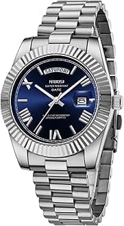 Men Watches Analog Quartz Stainless Steel Rose Gold Silver Watches for Men Waterproof Business Classic Desiger Wrist Watch with Day Date