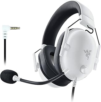 BlackShark V2 X Gaming Headset: 7.1 Surround Sound - 50mm Drivers - Memory Foam Cushion - for PC, Mac, PS4, PS5, Switch, Xbox One, Xbox Series X|S, Mobile - 3.5mm Audio Jack - White