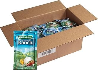 Hidden Valley Original Ranch Dressing & Ranch Dip Packets, Creamy Blend of Herbs and Spices, Versatile Portion Control Condiment for Salads and Dipping, 1.5 oz, 84 Pack