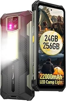 Armor 24 Rugged Phones, 22000mAh(66W), MTK Helio G96 24GB+256GB Android 15, IP68/69K, 64MP+64MP Night Vision Camera, 6.78" FHD+ Corning Gorilla Screen, 1000LM LED Light, Dual 4G, IR Blaster