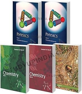 NCERT textbooks for Class XI Physics I & II, Chemistry I & II and Biology (Set of 5 Books) 2025-26 Edition