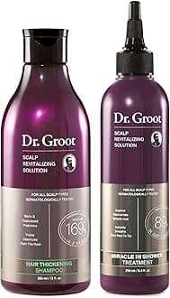 Thickening Shampoo & Scalp Treatment Set for Hair Loss – Clinical Results with Biotin and Rosemary for Hair Thinning, Shedding, Scalp Repair and Treatment