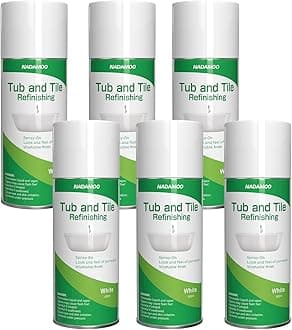 NADAMOOTub and Tile Spray Paint, White, 6 Cans
