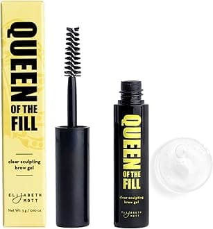 Elizabeth Mott Queen of the Fill Clear Brow Gel – Long-Lasting Sculpting & Shaping Gel Setter to Control, Tame & Define Eyebrows with Natural Finish – Smudge-Proof, Lightweight, Quick-Dry Formula – 3g