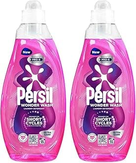 Persil Wonder Wash Liquid Detergent Stain Removal Designed for Shortest Cycles Even in 15 Minutes Fast Acting Formula with PRO-S Technology 55 Washes 1.485 Litre (Pack of 2, Ultra Care)