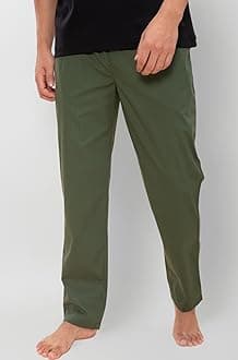 DAMENSCH Regular Fit Cotton Blend Woven Casual Style Pyjama Dual Pockets Breathable Microfibre Waistband Anti-Bacterial Stretchable Soft Comfortable Pyjama For Men