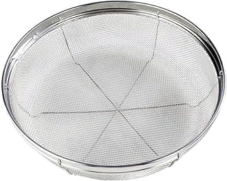 Fine Mesh Rice Strainer, Metal Colander Bowl Stainless Steel Baskets for Pasta, Fruit - Strain, Drain, Rinse -9.25 inch