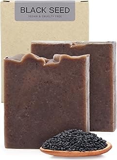 AUTHENTIC BATH & SOAP Cold Processed - Black Seed Oil Soap Bar - Nourishing, Antioxidant-Rich, Natural, Men & Women, Sulfates Free, Vegan, Cruelty Free, All Skin Types (Pack of 2) 120 gr Each