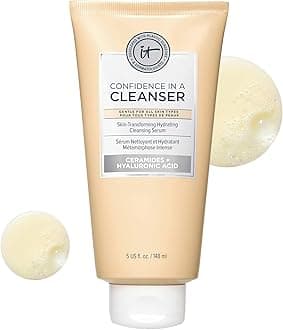 IT Cosmetics Confidence in a Cleanser - Hydrating Serum Foaming Face Wash With Hyaluronic Acid & Ceramides, Gentle Makeup Remover, Skin Barrier Support, Non-Stripping, Sulfate-Free, For All Skin Types
