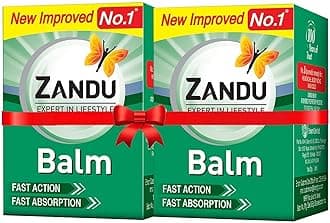 Zandu Balm, 50ml x Pack of 2, Effective relief from Headache, Body Pain, Sprain and Cold