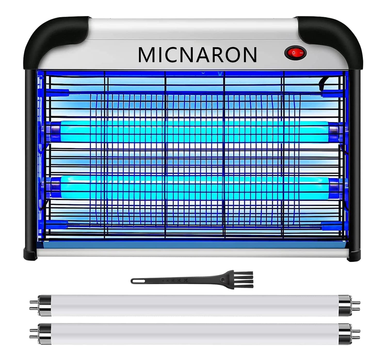 Indoor Electric Bug Zapper, 2800V Powerful Flying Insect Mosquito Killer w/ 20W Blue Light Attract, Plug-in Pest Control Machine for Moth, Fruit Fly, Fungus Gnat, Garage Bug Catcher/Eliminator/Trap