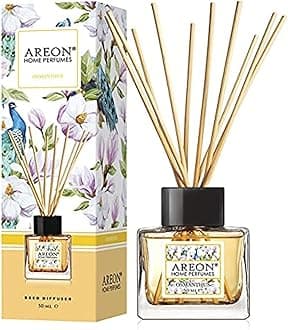 Areon Home Luxury Perfume Reed Diffuser + 10 Rattan Reeds, Osmanthus 50 ml