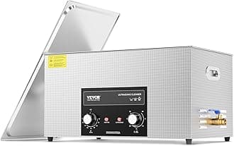 22L Sonic Cleaner with Heater Timer & Basket, Professional Digital Sonic Cavitation Machine, 480W Cleaning Machine for Lab Tools, Metal Parts, Carburetor, Brass, Auto Parts, Engine Parts