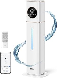 HM735S 11L Smart Humidifier Large Room 700 ft², 100H Cool Mist Air Humidifiers for Bedroom, Top-Fill Self-Cleaning Tank, 26dB, Auto Mode, Aroma Box, RGB Light, Remote & APP Control, Baby, White
