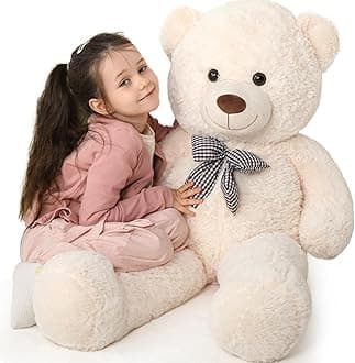 Lanna Siam Soft Pp Cotton Toy Giant 100cm BIG Cute Plush Huge Teddy Bear, 39 Inch, White