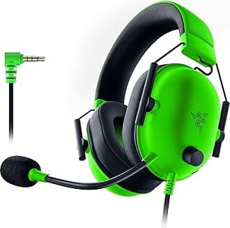 BlackShark V2 X Gaming Headset: 7.1 Surround Sound - 50mm Drivers - Memory Foam Cushion - for PC, PS4, PS5, Switch, Xbox One - 3.5mm Audio Jack - Green