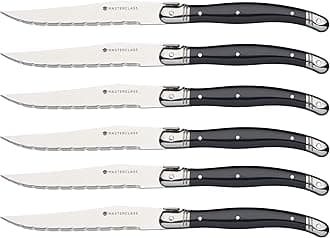 Steak Knive Set of 6, Stainless Steel, 1.2 x 1.6 x 23 cm ( 0.5 x 0.6 x 9"), Silver