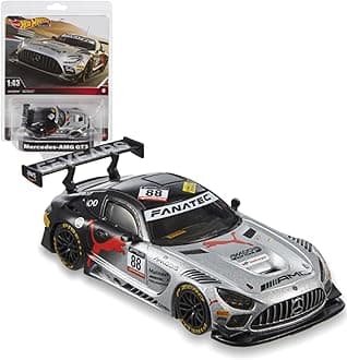 Hot Wheels Premium Mercedes-AMG GT3, Officially Licensed Replicas for Adult Collectors, Real Riders Tires, Metal/Metal Body & Chassis, HMD44