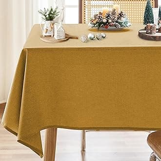 AUSSPVOCT Textured Tablecloth Rectangle 60x120 Water Resistant Spill-Proof Wipeable Table Cloth Wrinkle Free Fabric Dining Table Cover for Birthday Party Farmhouse Spring Kitchen Tablecloths