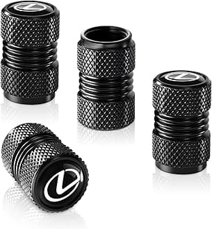 Tire Valve Stem Cap Cover Fit Lexus RX ES GS LS NX RS GX LX RC LC RX350 is250 GX460 Belt O-Ring Seal Corrosion Resistant Tire Valve Stem Air Cap 4 Pack Black