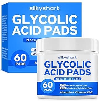 Glycolic Acid Resurfacing Pads (60 Count), 10% Ultra Pure + 2% Salicylic Acid, Exfoliating Peel Pads for Face, Effective Chemical Peel, Radiant Skin Renewal
