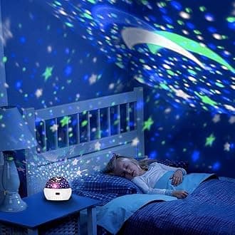 Unicorn Projector Night Light for Girls, Star Lights Projector for Ceiling Kids Bedroom Decor Gifts for 3-6 Year Old Girl Night Light Projector with Timer, Christmas Birthday Gift for Girls