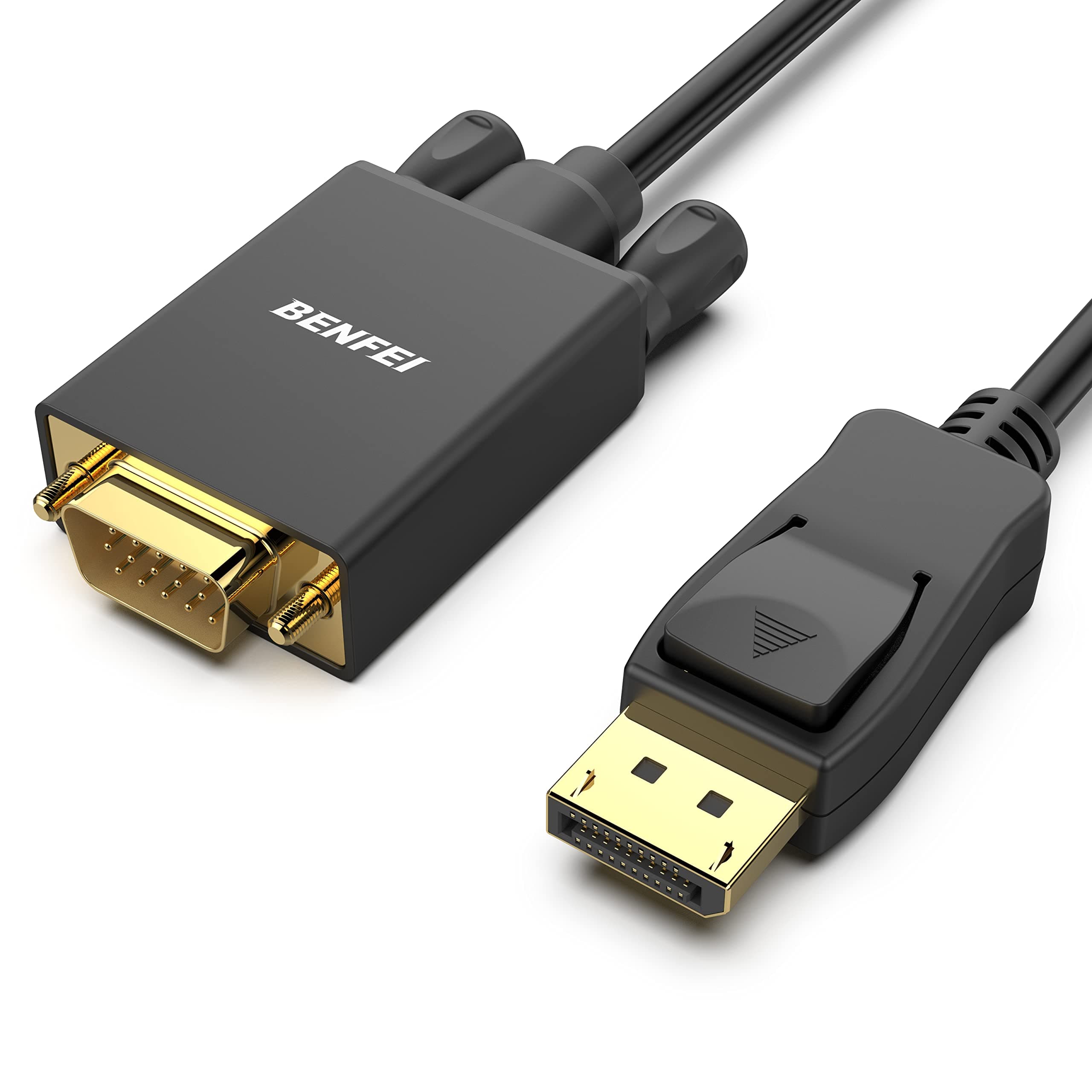 BENFEI DisplayPort to VGA Cable, 1.8M Display Port of Computer/Laptop to VGA of Monitor/Projector Gold-Plated Adapter (Not Bidirectional,Not Compatible with HDMI or USB)