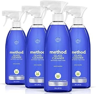 Method Glass Cleaner, Mint, 28 Ounce, 4 Pack, Packaging May Vary
