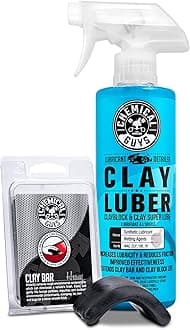 Chemical Guys CLYKIT1 Heavy Duty Clay Bar and Lubber Synthetic Lubricant Kit