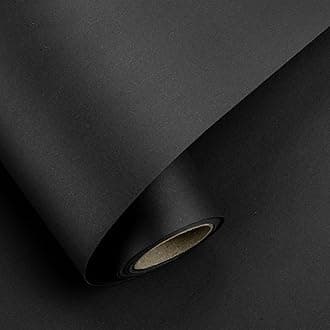 MIMUTI Black Kraft Wrapping Paper - Solid Color Wrapping Paper Perfect for DIY Making, Wedding, Birthday, Christmas, Kids Art Kraft Projects - 17 Inches x 33 Feet