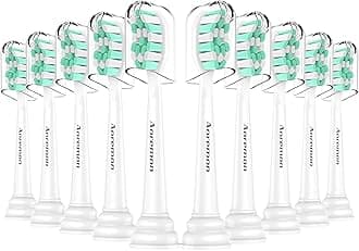 Aoremon Replacement Heads for Philips Sonicare c2 c1 Brush Head Compatible with Phillips Sonicare and More Click-on Electric Toothbrush, 10 Pack
