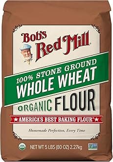 Bob's Red Mill Organic Whole Wheat Flour 5 LBS (Pack of 1)