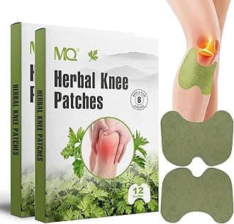 Knee Patches, MQ 24Pcs Maximum Strength Heat Patches Knee Relief Patches, Warming Herbal Patches Long-Lasting Relief for Knee, Back, Neck, Shoulder, Waist