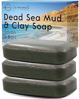 Organic Soap Bar Set – Natural Bath & Body Soap Bars for Women & Men, Moisturizing Face and Body Bath Gift Collection, 3 Pack (Dead Sea Mud Clay)