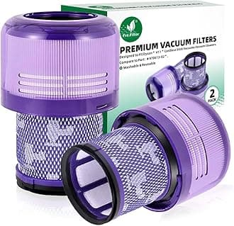 2 Pack Filters Replacement Compatible with Dyson V11 Animal, V11 Torque Drive, V11 Complete, V11 Extra, V15/V15s Detect, Washable, Reusable Cordless Vacuum Filter for Pet Hair, Dirt, Dust