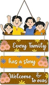 Artvibes Family Quote Decorative Wall Art MDF Wooden Wall Hanger for Living Room
