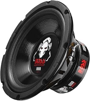 BOSS Audio Systems P80DVC Phantom Series 8 Inch Car Subwoofer - 1000 Watts Max, Dual 4 Ohm Voice Coil, Sold Individually, Hook Up to Amp