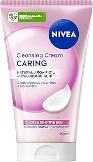 Caring Cleansing Cream(150ml), Gentle Face Cleanser for Smooth, Healthy Complexion, Face Wash for Dry and Sensitive Skin