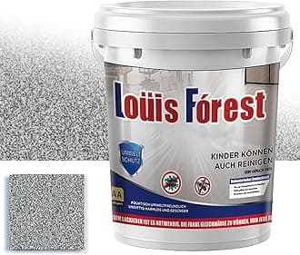 High-Gloss Marble Effect Epoxy Floors Coating, Louis Forest Epoxy Floor Paint, Garage Floor Paint, Waterproof Water-Based (Light Gray)