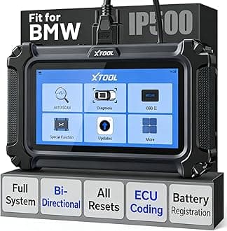 XTOOL IP500 2.0 for BMW OBD2 Scanner, Full Systems Bidirectional Scan Tool with ECU C0ding, Battery Registration Tool for BMW/MiNi/RR, All Services-(Injector C0ding/BMS/ABS), Lifetime Free Update