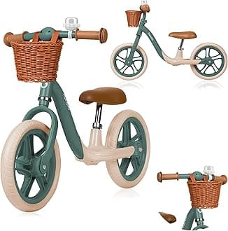 lionelo ALEX Kids Balance Bike for Ages 3+ Lightweight, Adjustable Seat, EVA Foam Wheels, Safety Handlebar, Up to 30kg Perfect Outdoor Adventurer Gift