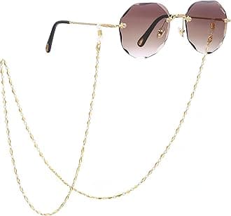 PEARLADA 18K Gold Plated Eyeglass Chain Sunglasses Strap Holder Reading Glasses Retainer