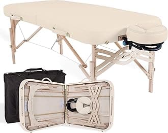 EarthlitePremium Portable Massage Table Package SPIRIT - Spa-Level Comfort, Deluxe Cushioning incl. Flex-Rest Face Cradle & Strata Face Pillow, Carry Case (30/32” x 73”)